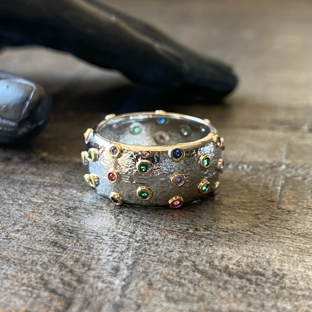 NEW Silver & Gemstone Cocktail Ring - Picture 7 of 10